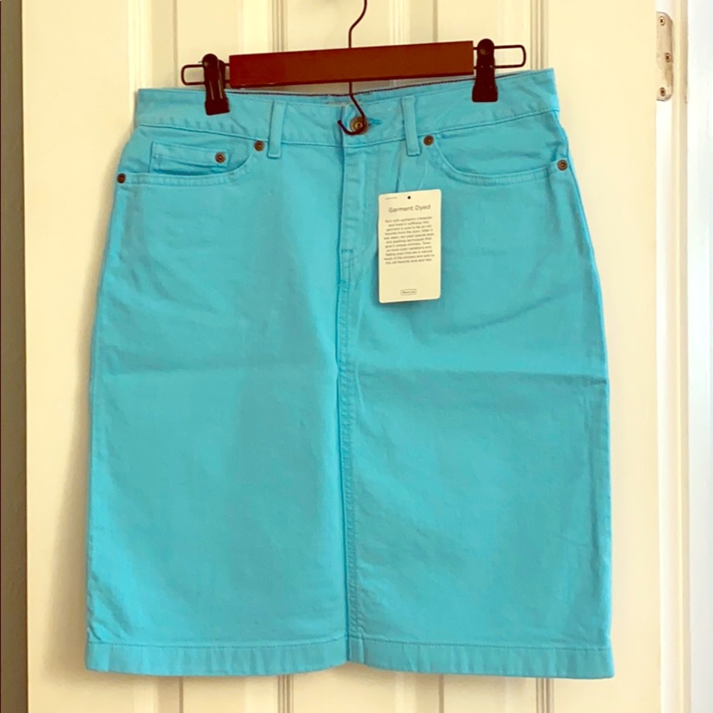 L.L. Bean Blue Denim Skirt